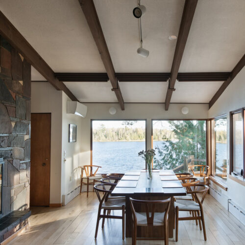 Gather for meals with peaceful lake views as your backdrop.