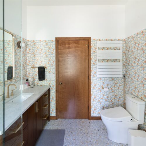 A spacious, spa-like shower perfect after time on the trails or lake.