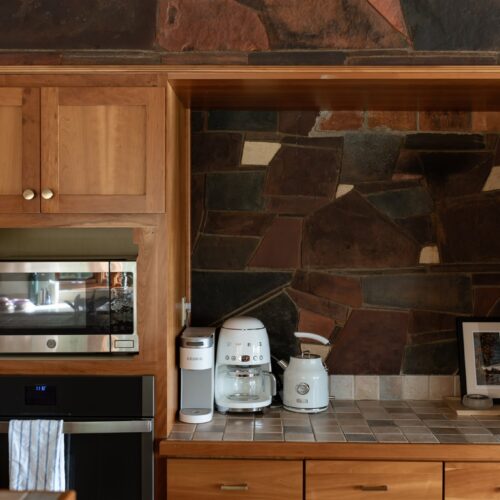 Your morning coffee ritual comes with peaceful Northwoods views.